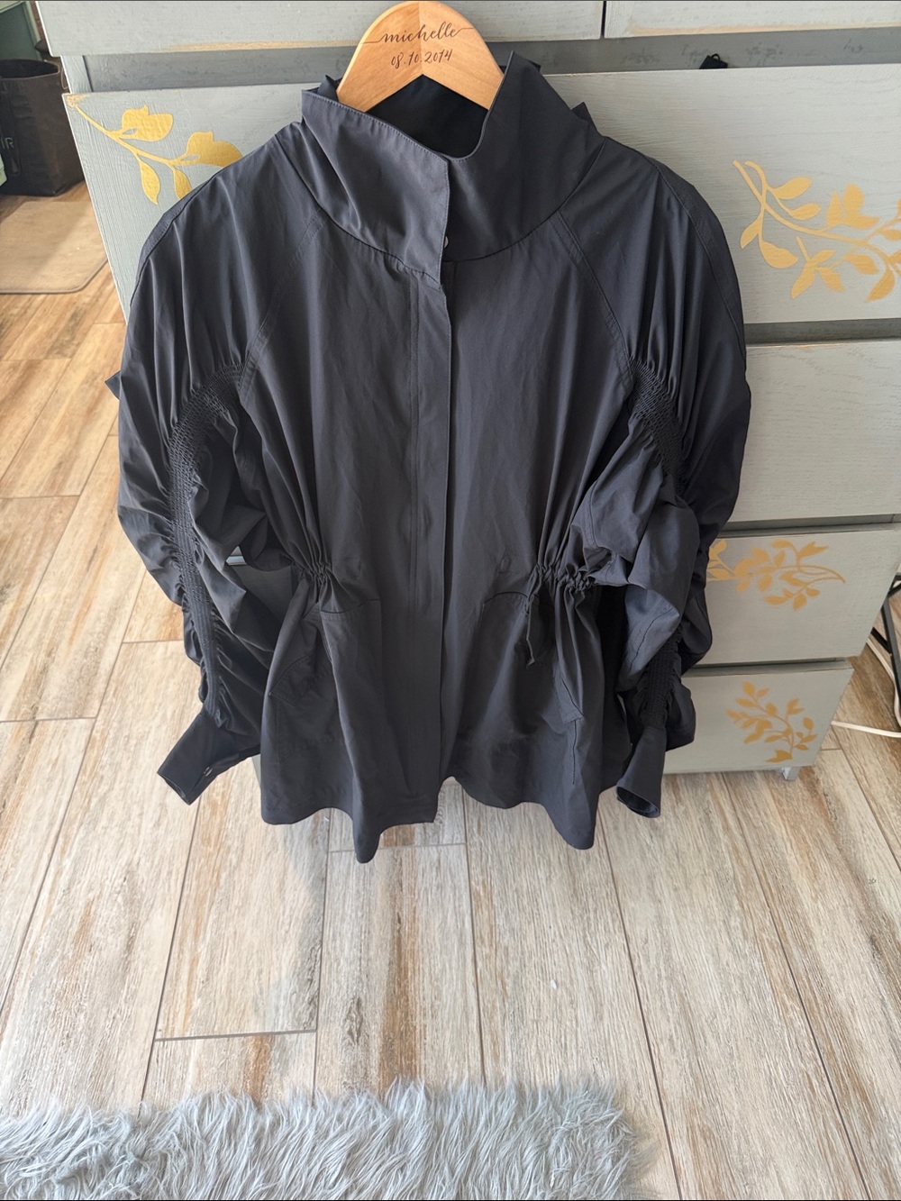 Fabletics Black Ruched-Waist Utility Jacket - Picture 2 of 8